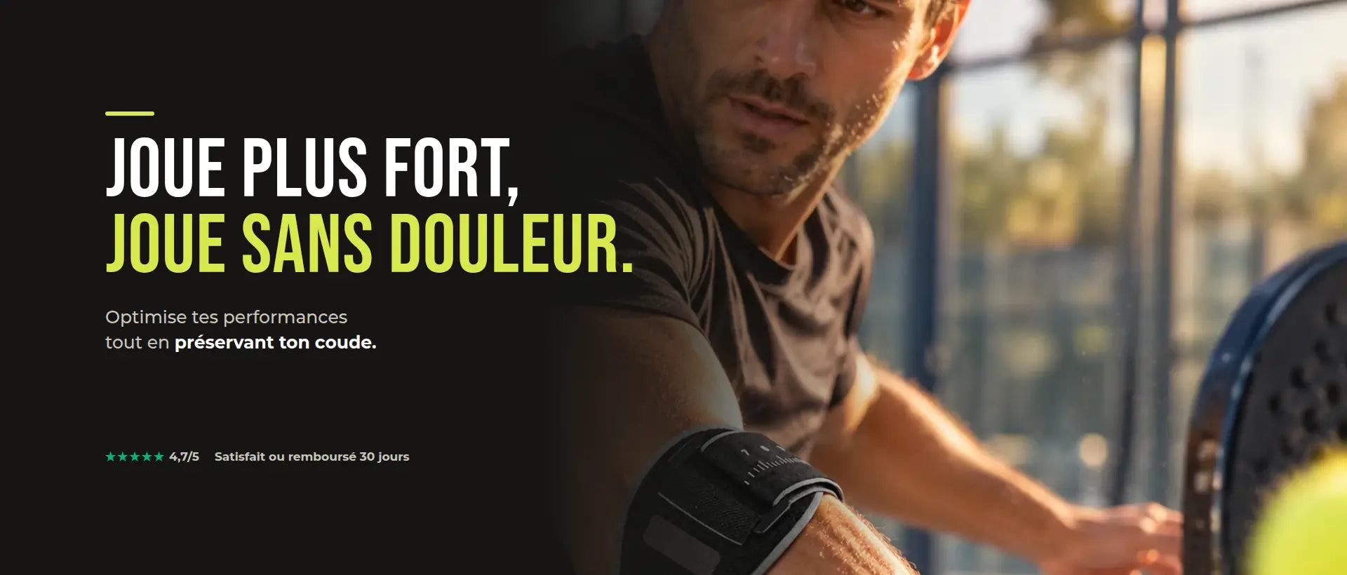 Coudière padel Vamos Strap : joue plus fort, joue sans douleur